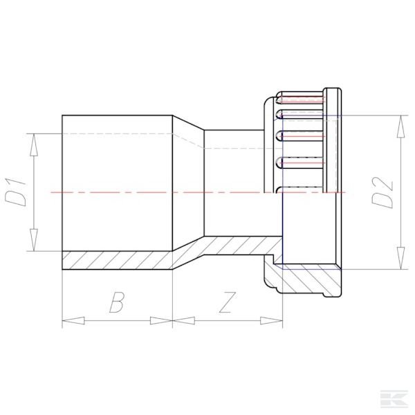 7032601 ПВХ Муфта 32мм x 1"