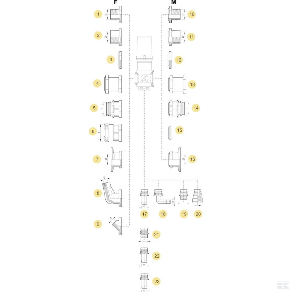 463000140 Фланец 1" AG