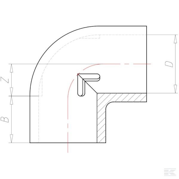 7140595 Колено ПВХ 90° 140x140мм
