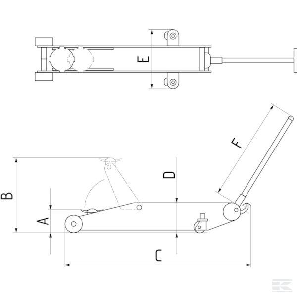 G2002 +Trolley jack 2t