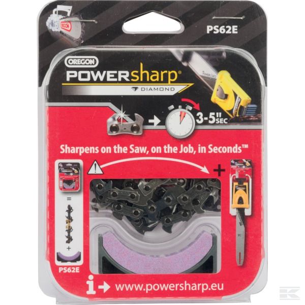 PS62E PowerSharp: цепь+заточ.круг 62
