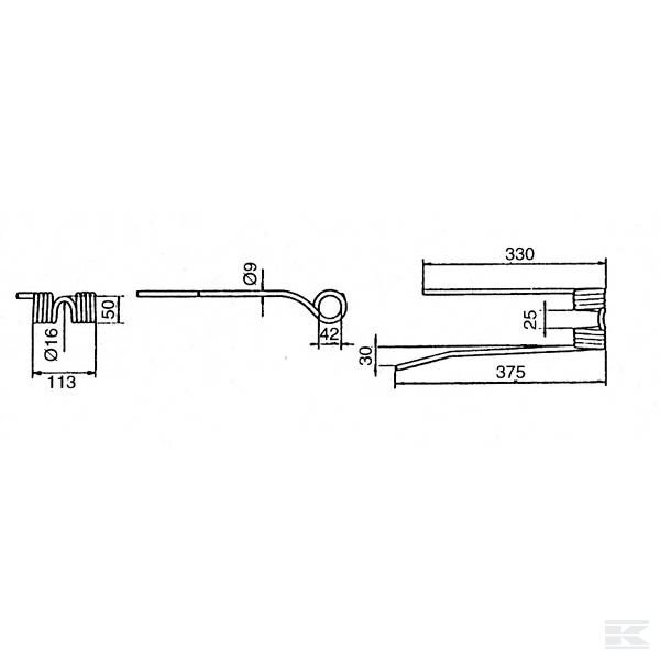VGPZ107KR Пружинные зубья пр. PZ