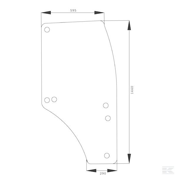 R198625N Стекло дверное