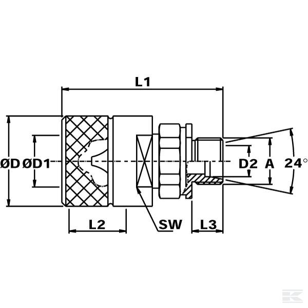 SKSM12A08 Гидравлический разъем AG 1/2
