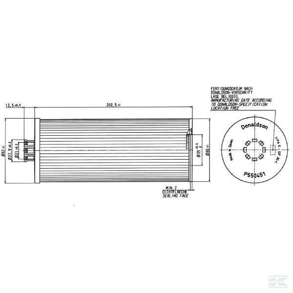 P550451 Фильтр масляный Donaldson