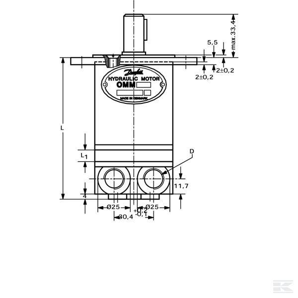 OMM125151G0027 орбитальный двигатель , Вал Z9