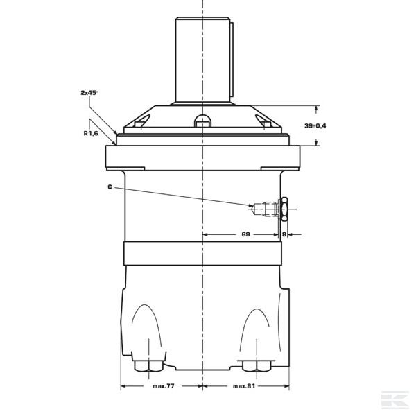 OMV400151B3101 орбитальный двигатель Вал Ø50,