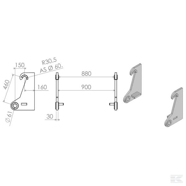 LBAAHL46030S Запасной подвес