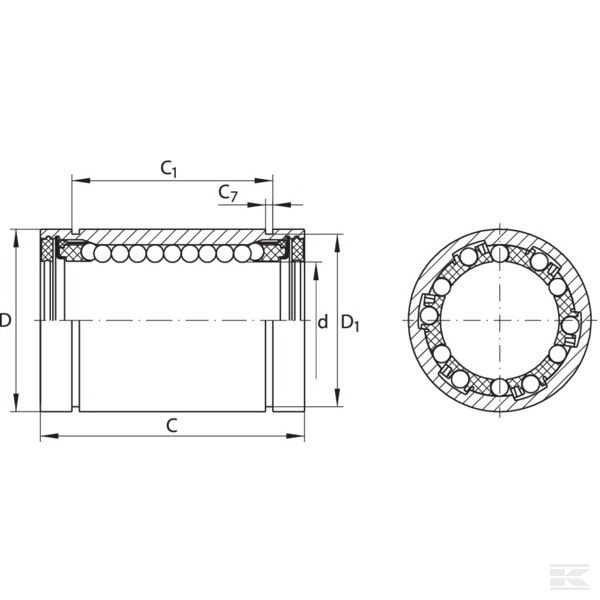 KB40BPPAS Подш. сфер. герм. смазываем.