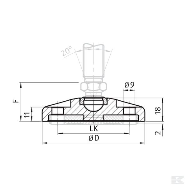LEV3100EBG +Base stnls steel with holes