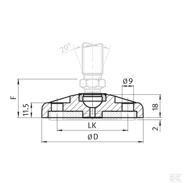LEV3060ZBSG +Base die-cast Zinc with holes