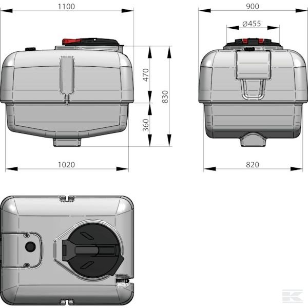 TANE500PE Бак 500 л ПЭ