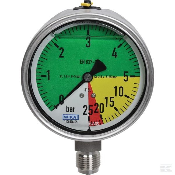 MA1000525 Манометр O 100 мм 0-5/25 1/4"