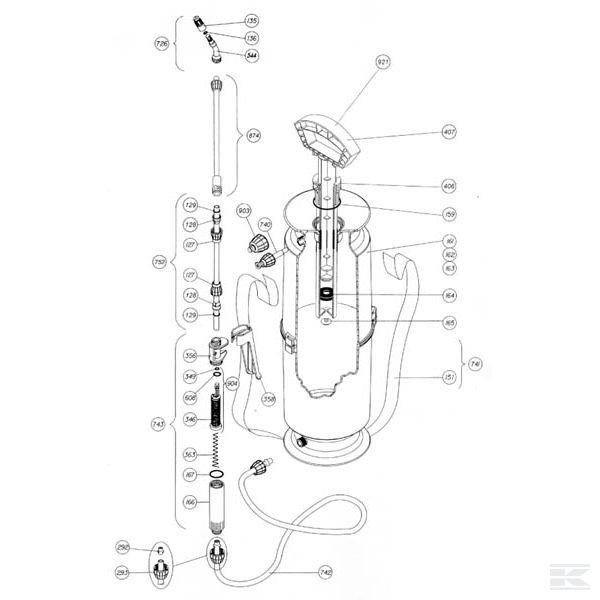 SPM83808 Распылительное устройство 6L Kima 9