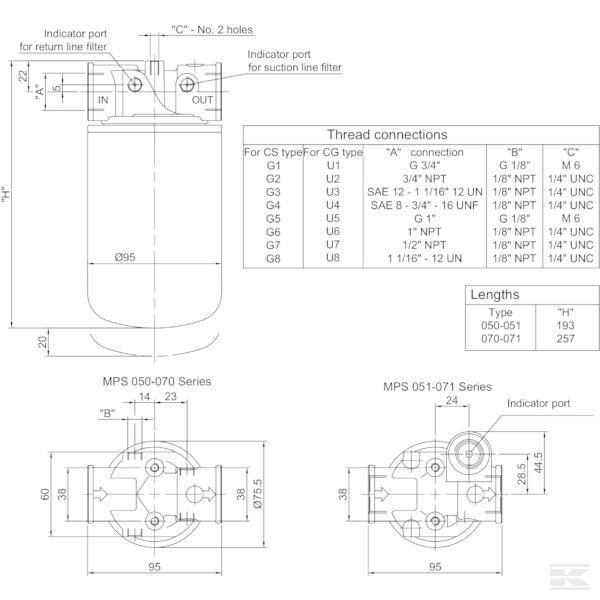 MPS9050SG1 Корпус фильтра