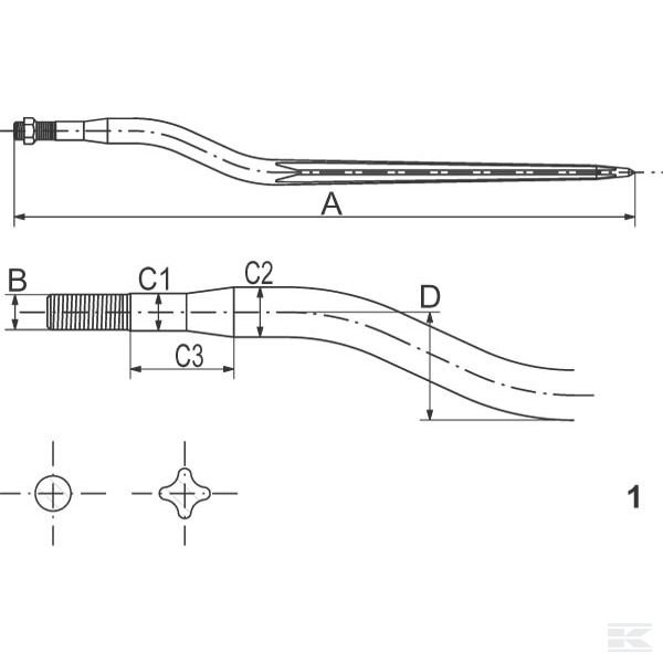 FT0222 Втулка фронт.погруз.M22 Mullos