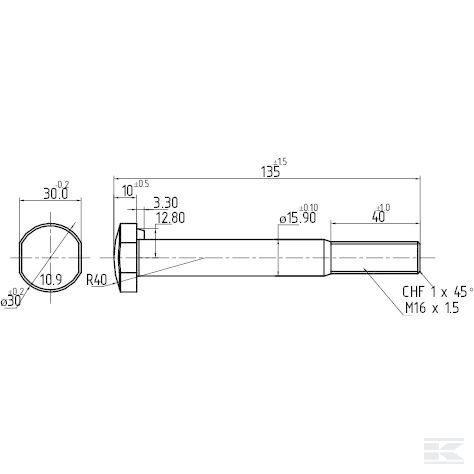 L33894N Винт обода JD