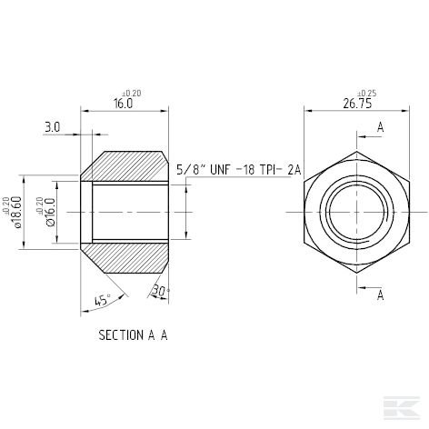 3047575R3N Гайка крепления колеса Case - IH