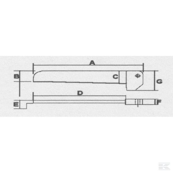 M53575 Стопорный болт плоск. 80x8мм