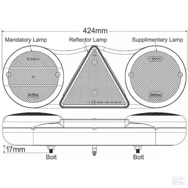 L14206L12V Задний фонарь СД LED