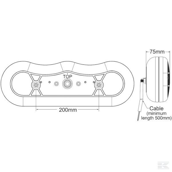 L14103L12V Задний фонарь (стоп-сигнал) СИ LED