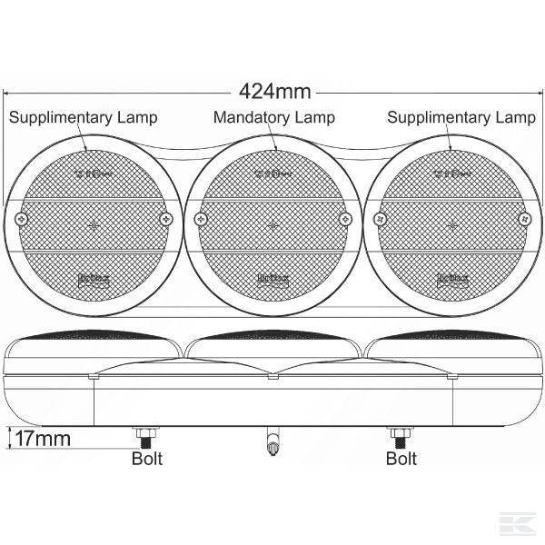 L14101L12V Задний фонарь (стоп-сигнал) СИ LED