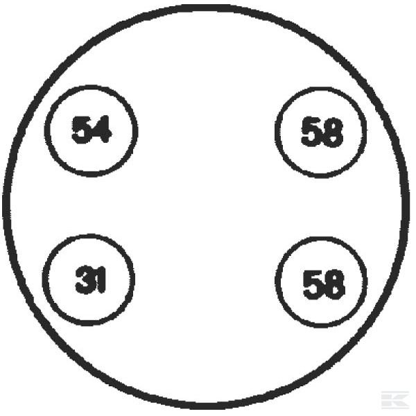 8JB001944011 Штекерное гнездо 4-полюсное