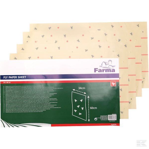 902003FA Липучка для мух занавес Farma, 340 x 600 мм 4 шт.