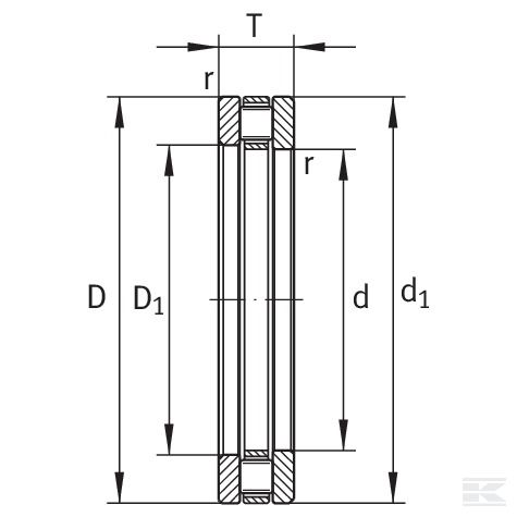 81209TV +Thrust roller bearing