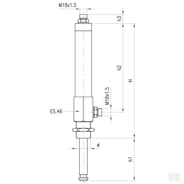 8003055DW Гидравлический цилиндра DW MZ 8"