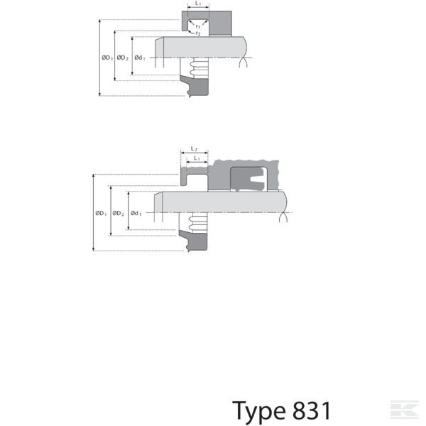 ASU3644653 Маслосъемное кольцо 36x 44,6x 5,3