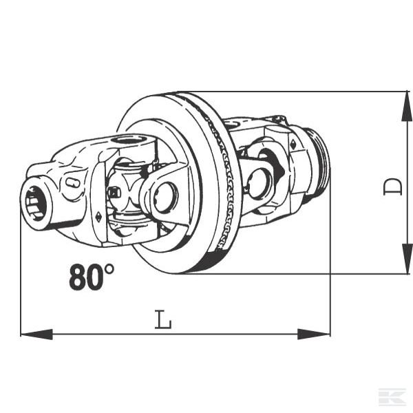 3583830351310 Шарнир в сборе 80°