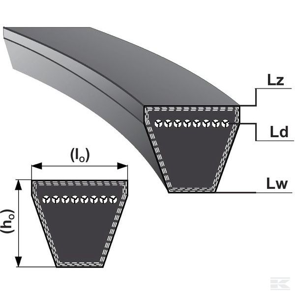 8500H201254260M2 Ремень OptiBelt H20-4260
