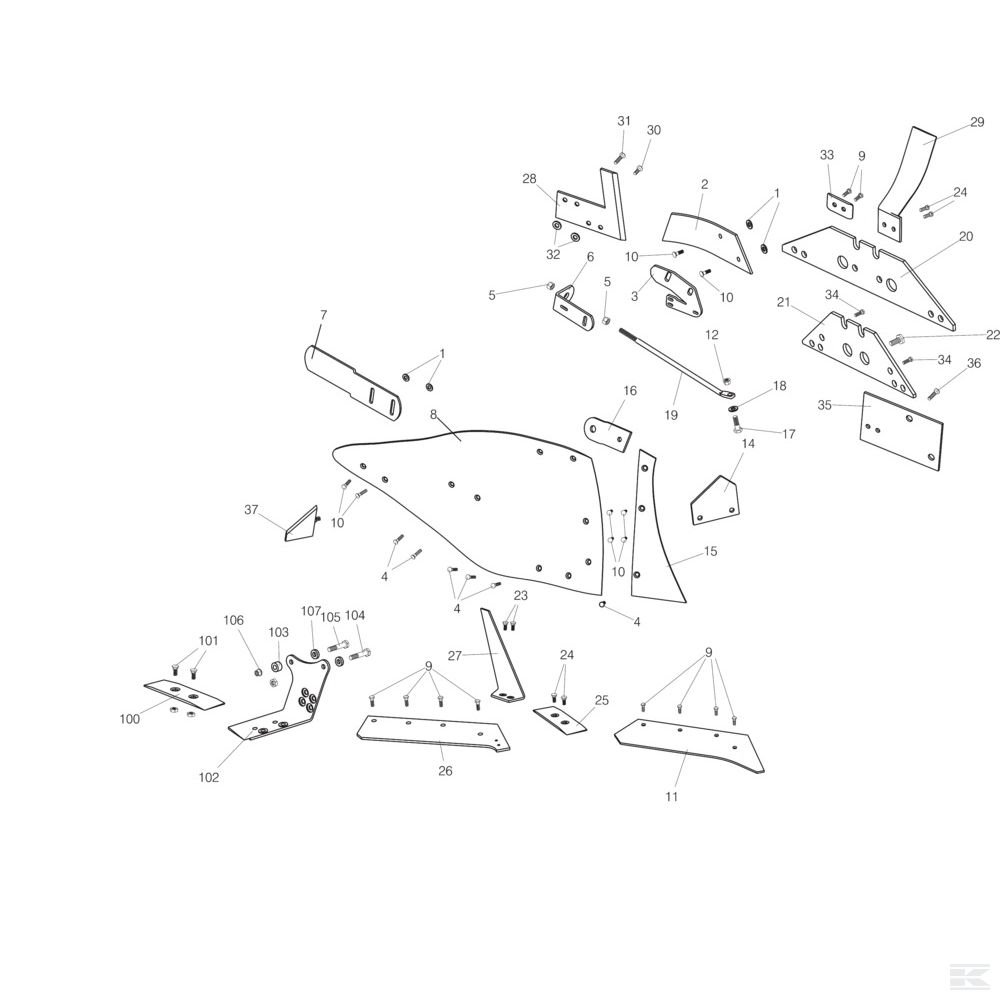 KK073231R Вставка л. Kverneland