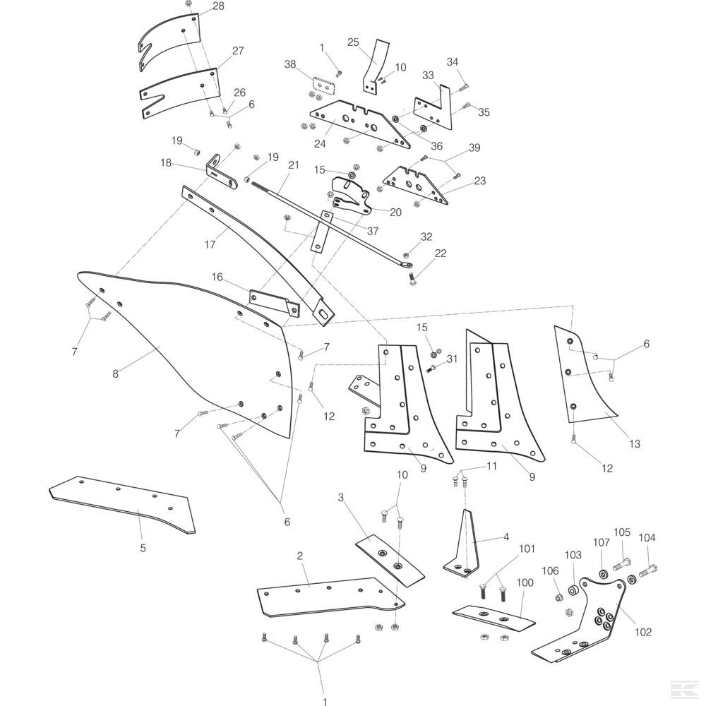 1238C2FP025 Болт М12х38 + гайка