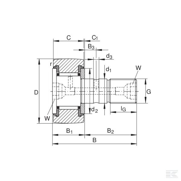 KR22BSKF Контактный ролик
