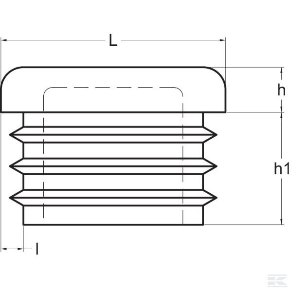 KS199151 Колпачок четырехгранный 30x30 мм