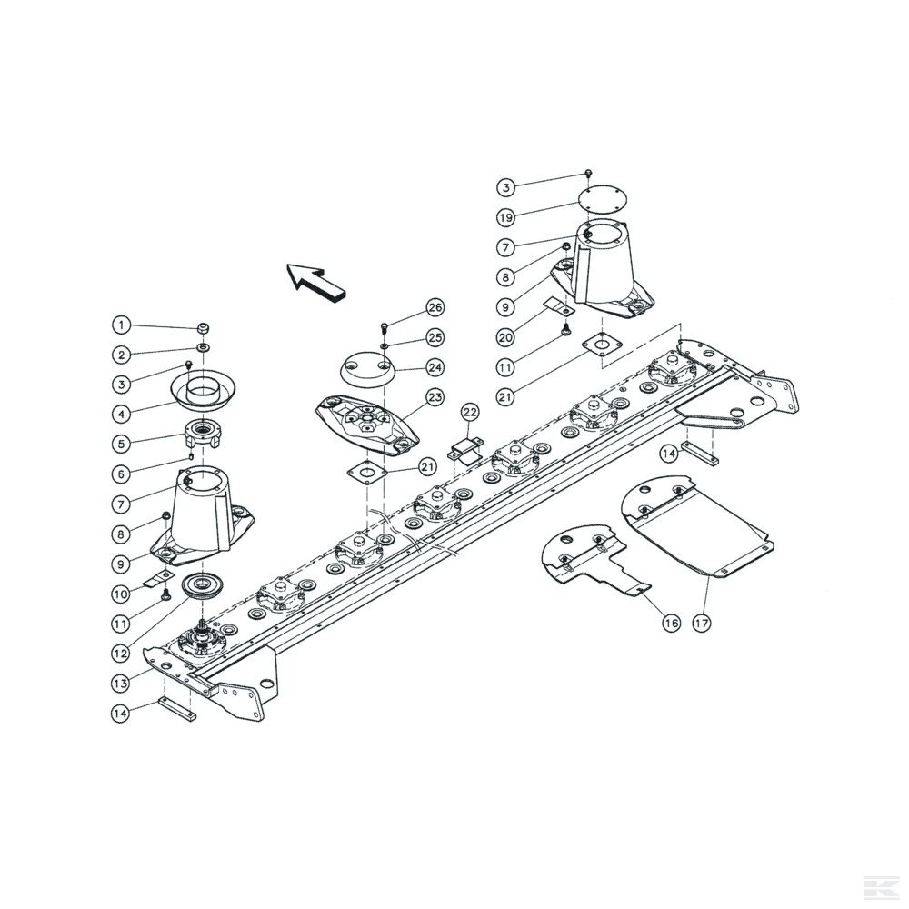 56808510 Пластина изнашиваемая короткая KUHN