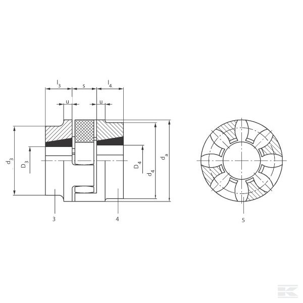 HWT375TL Полумуфта Habix TL2517