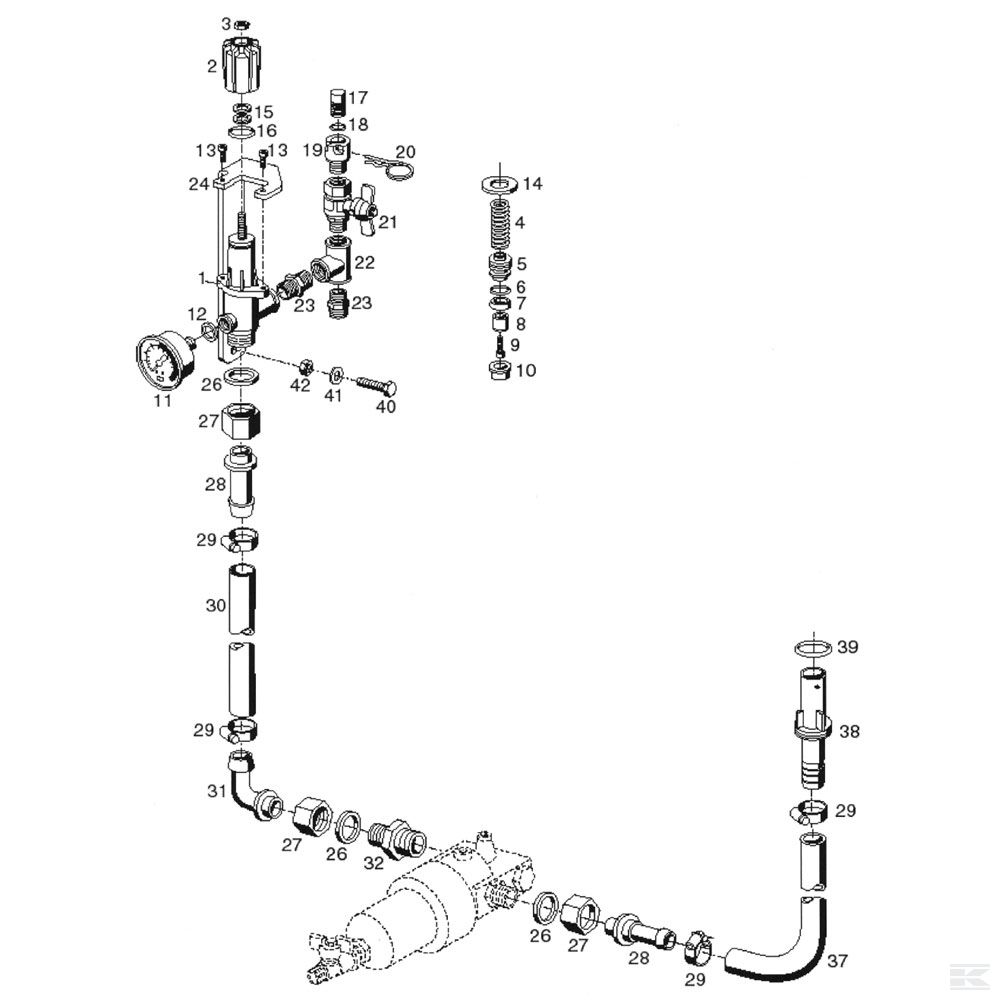 136336 Клапан регулировки давления 50 бар 3/4"-1"
