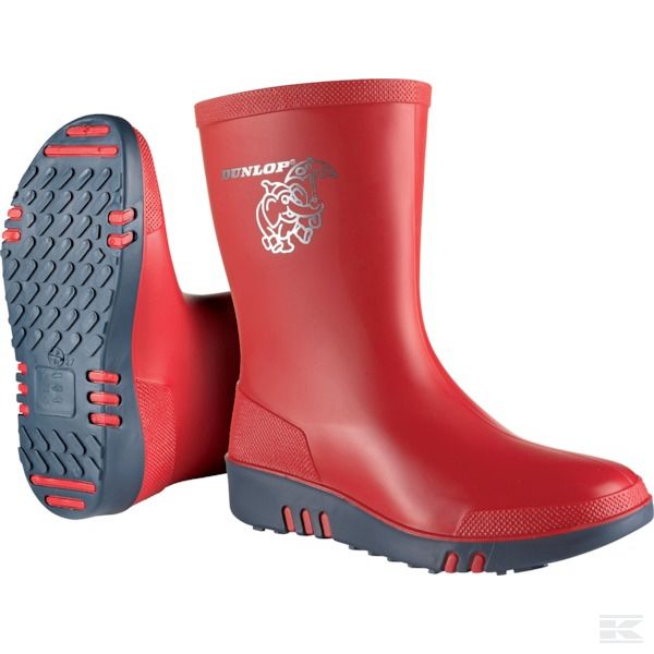 K13151029 Сапоги красный Dunlop, раз. 29