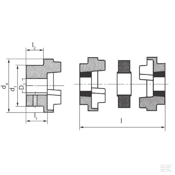 HRC280B Полумуфта HRC 280B