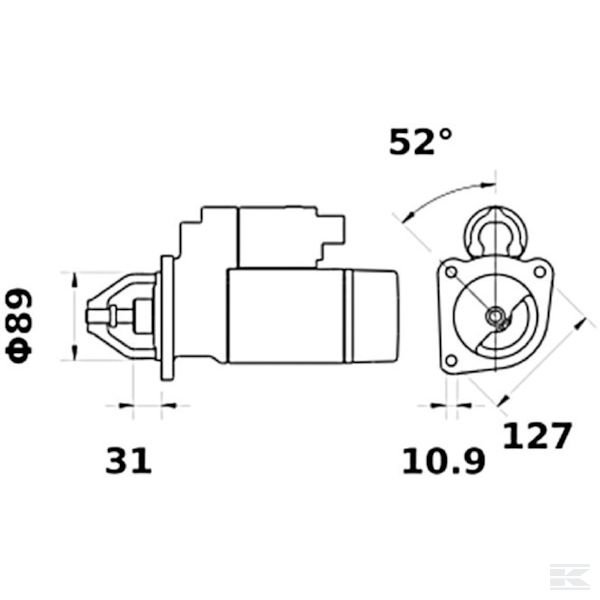 IS0552 Стартер 12B 3,0кВт Letrika