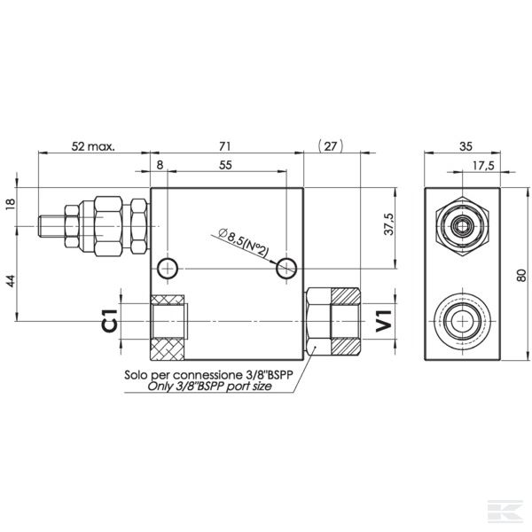 FPSQD05012 +Volgordeventiel 3/8