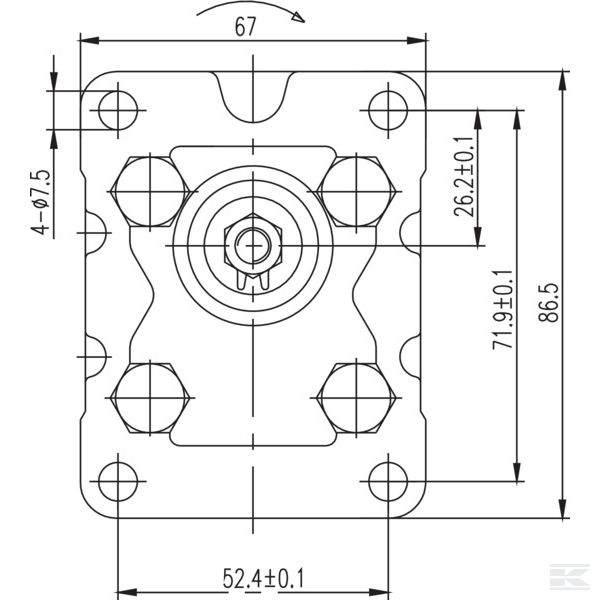 GP101S3030C18EGP Шест.гидром. р.1 1,1см3 S C18E