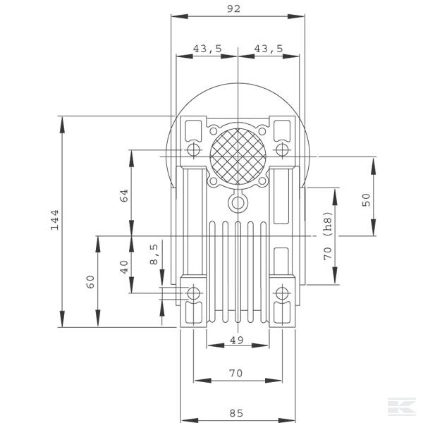 GMR0502580B5 Передача червячная типа GMR I = 25