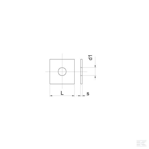 WS12758TV Квадр. подкладн. шайба M12 HDG