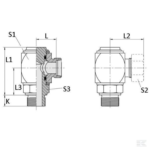 DGWEV10LM14 Вращательное соединение 10L M1