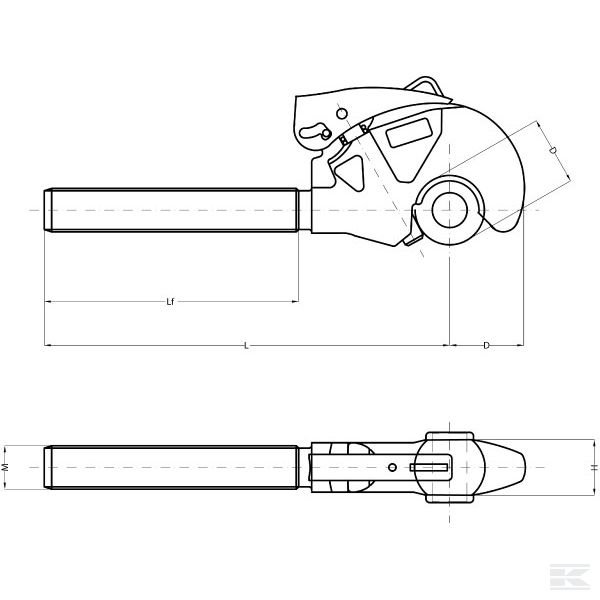 G3PC692DX Захватный крюк центр. тяги