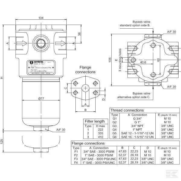FMP1352A10N +Pressure filter FMP135-2-A10-